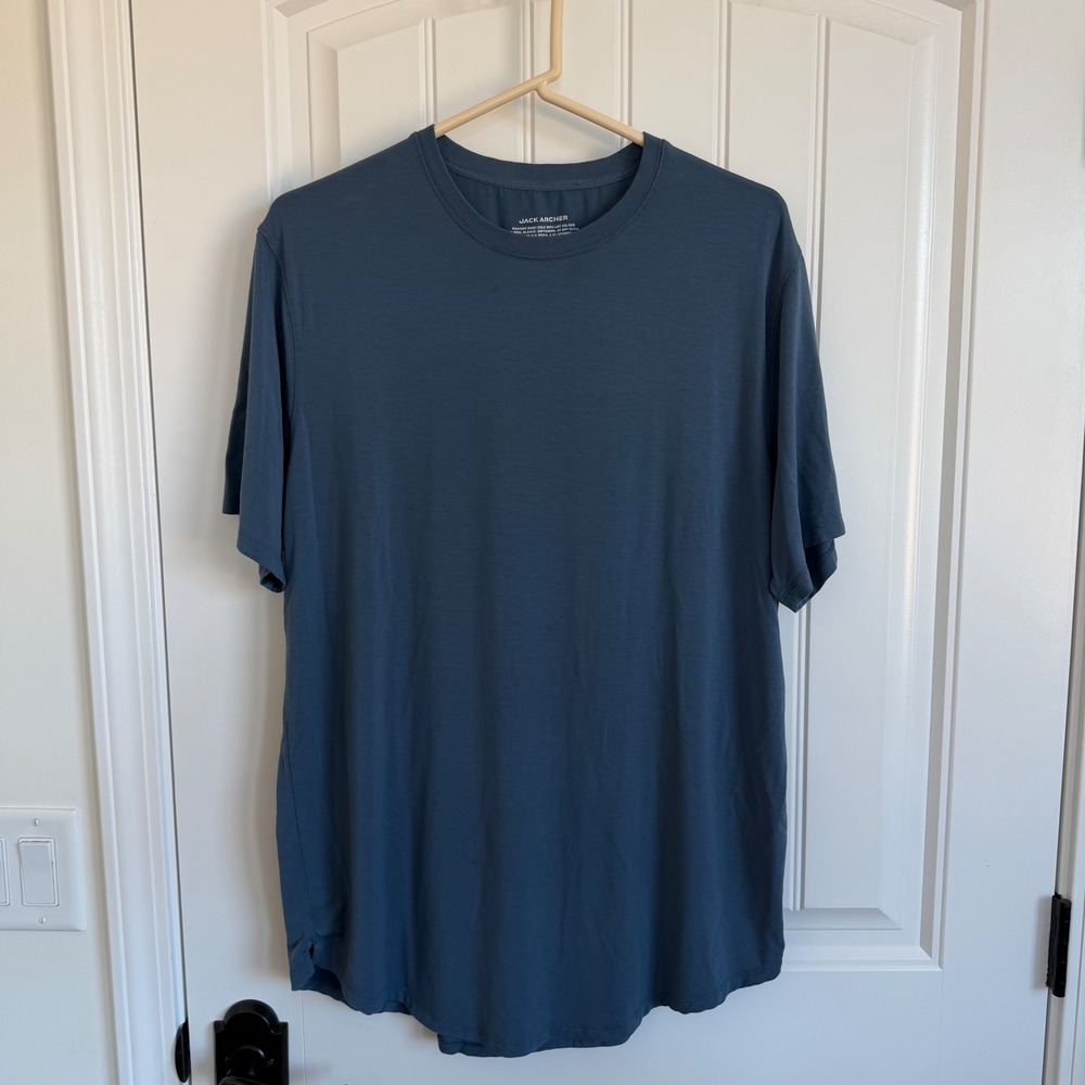 Jack Archer Anytime Blue Short Sleeve TShirt Men's Large‎ - Picture 2 of 6